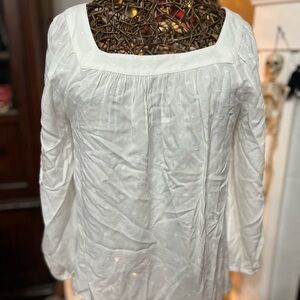 New Directions White Blouse with Textured Detail